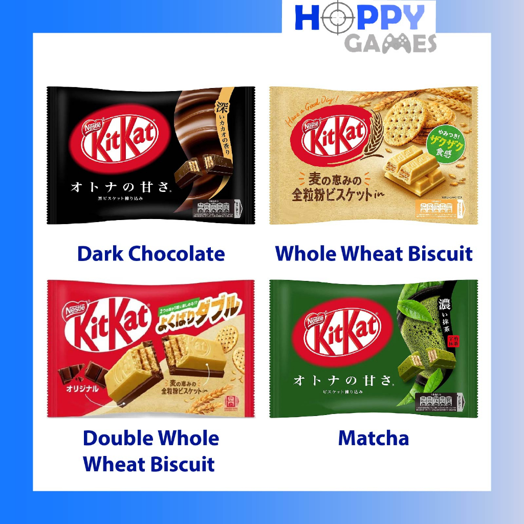 Nestle Kitkat Mini Bars Chocolate Matcha Wholegrain Whole Wheat Double Wheat Dark Chocoate Kit