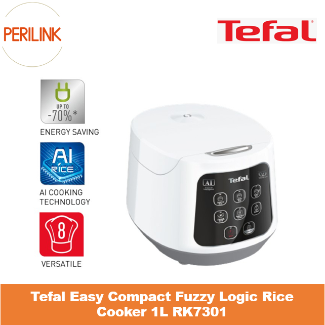 Tefal Easy Compact Fuzzy Logic Rice Cooker 1L RK7301 Shopee Singapore