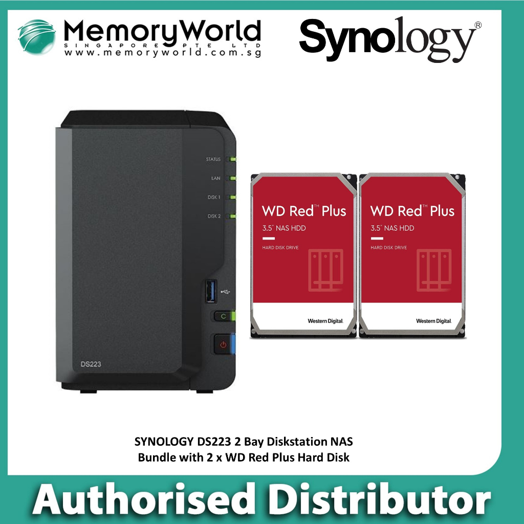 [SYNOLOGY Authorised Distributor] SYNOLOGY DS223 2 Bay DiskStation NAS ...