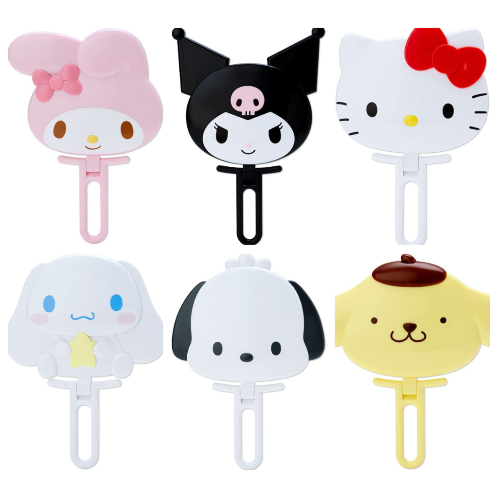 [Direct from Japan] Sanrio Character Face Shaped Hand Mirror / Stand
