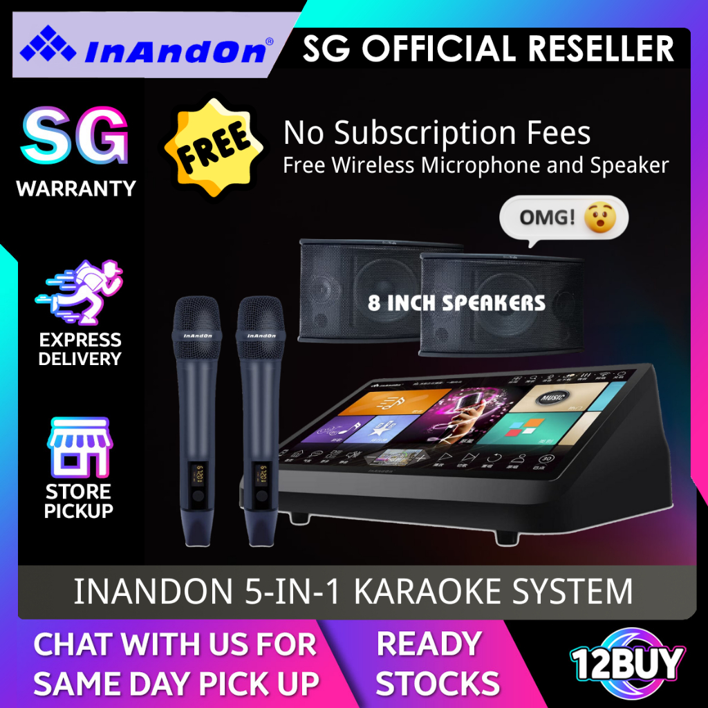 Inandon Original Songs Full Karaoke System with 15.6" Inandon Touchpad