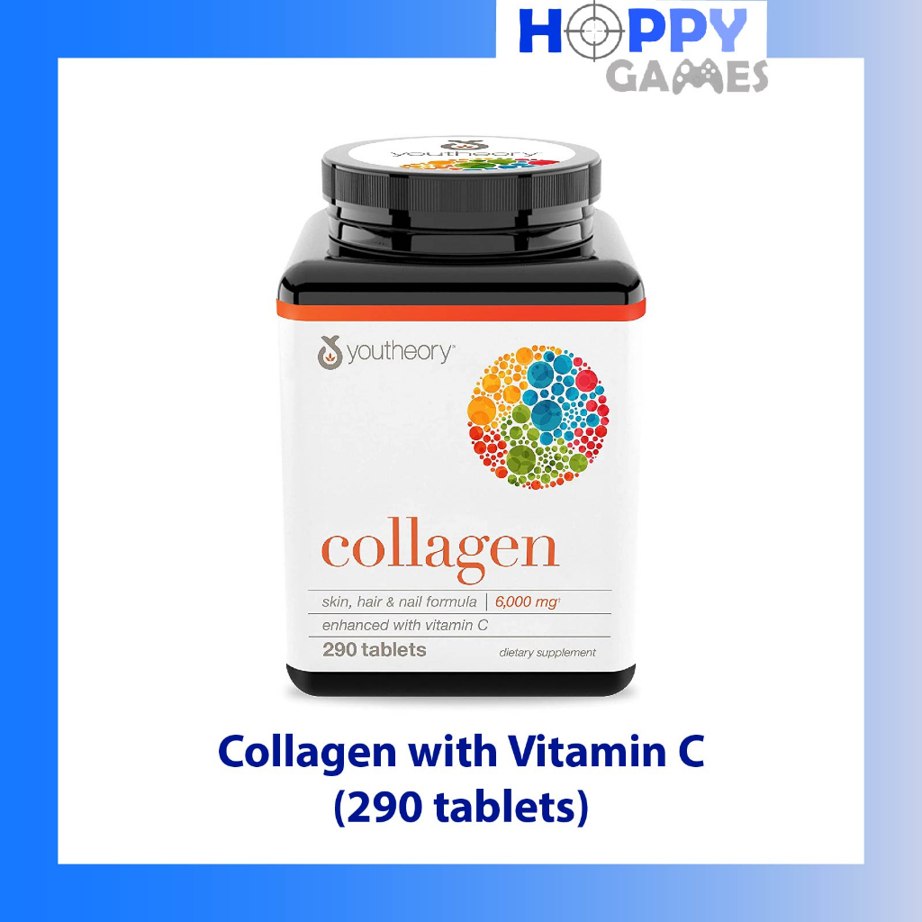 [290 tablets] YouTheory Collagen Advanced with Vitamin C Skin Hair