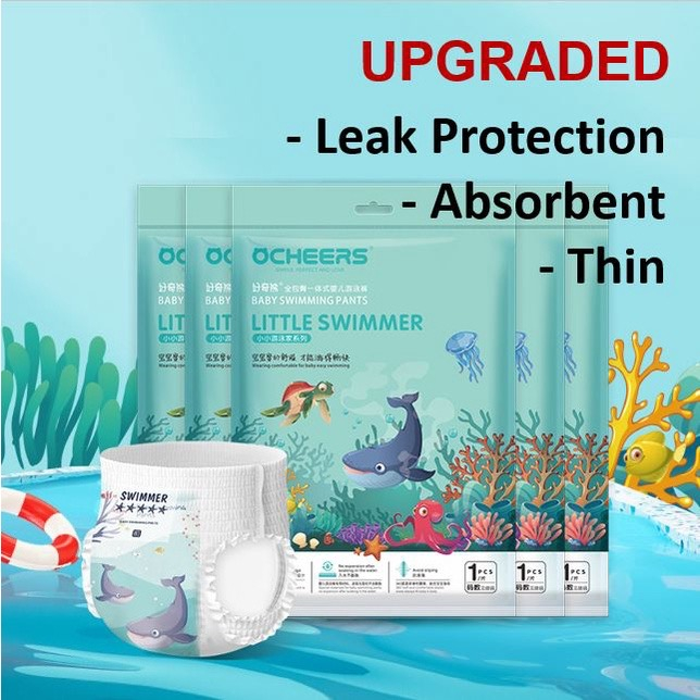 [SG STOCK] 5 Packets Swim Diaper Baby Disposable Diaper Infant Swimming
