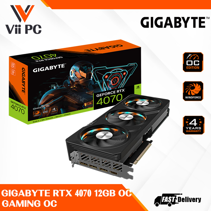 GIGABYTE NVIDIA RTX 4070 RTX4070 12GB GDDR6 GAMING OC WINDFORCE COOLING