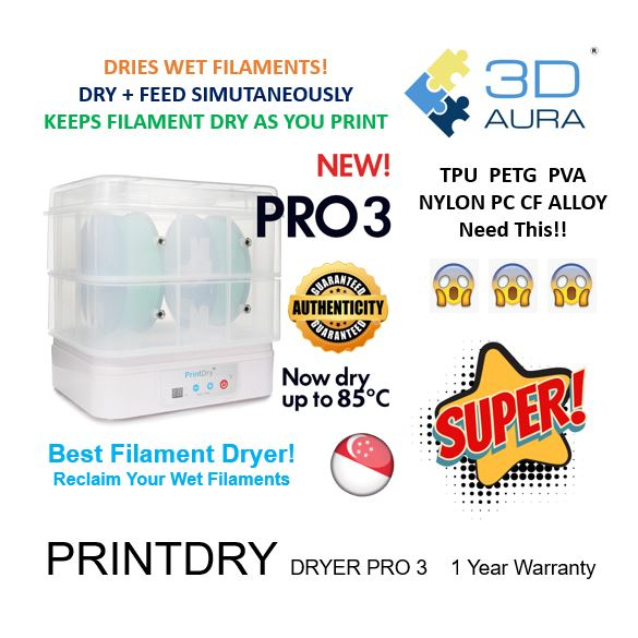 PrintDry DRYER PRO 3 3D Filament Dryer Cum Storage Dry Box | Shopee ...