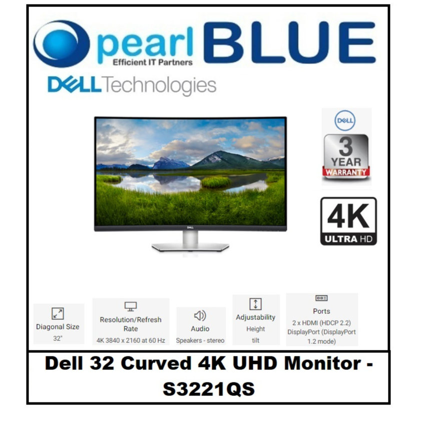 Dell 32 Curved 4K UHD Monitor S3221QS Shopee Singapore