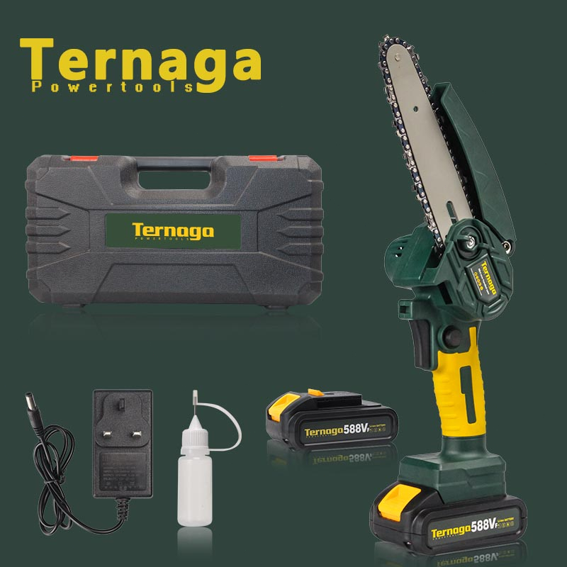 ️SG Stock ️Ternaga 6 Inch Cordless Mini Chainsaw Electric Chain Saw Portable Hand Chainsaw