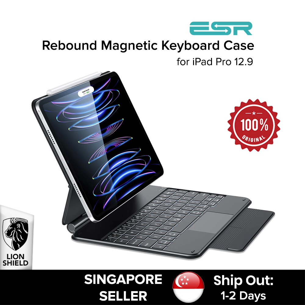 (SG) ESR iPad Pro 12.9 Rebound Keyboard Case Black, US