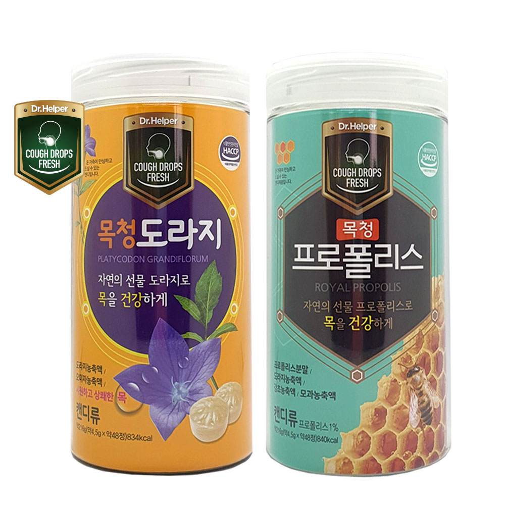 Dr.Helper Cough Drops Fresh Candy 48 candies Propolis, Balloon flower