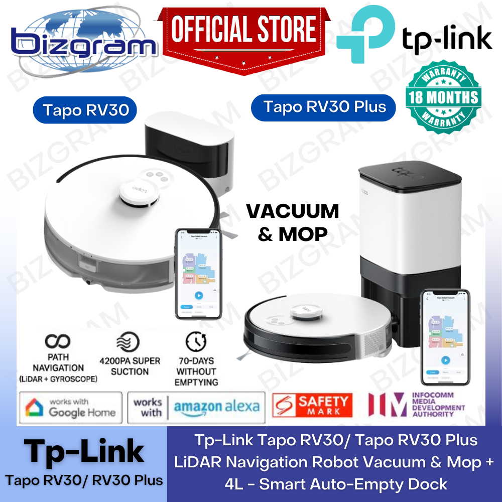 Tp Link Tapo Rv Tapo Rv Plus Lidar Navigation Robot Vacuum Mop