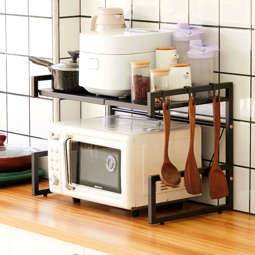 【SG Ready Stock】 High Quality Metal Microwave Oven Rack Countertop Rack ...