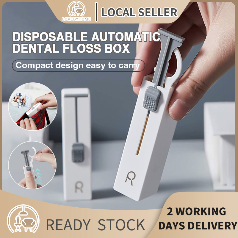 [SG]Portable Disposable Automatic Dental Floss Box 10PCS Refill Elastic ...