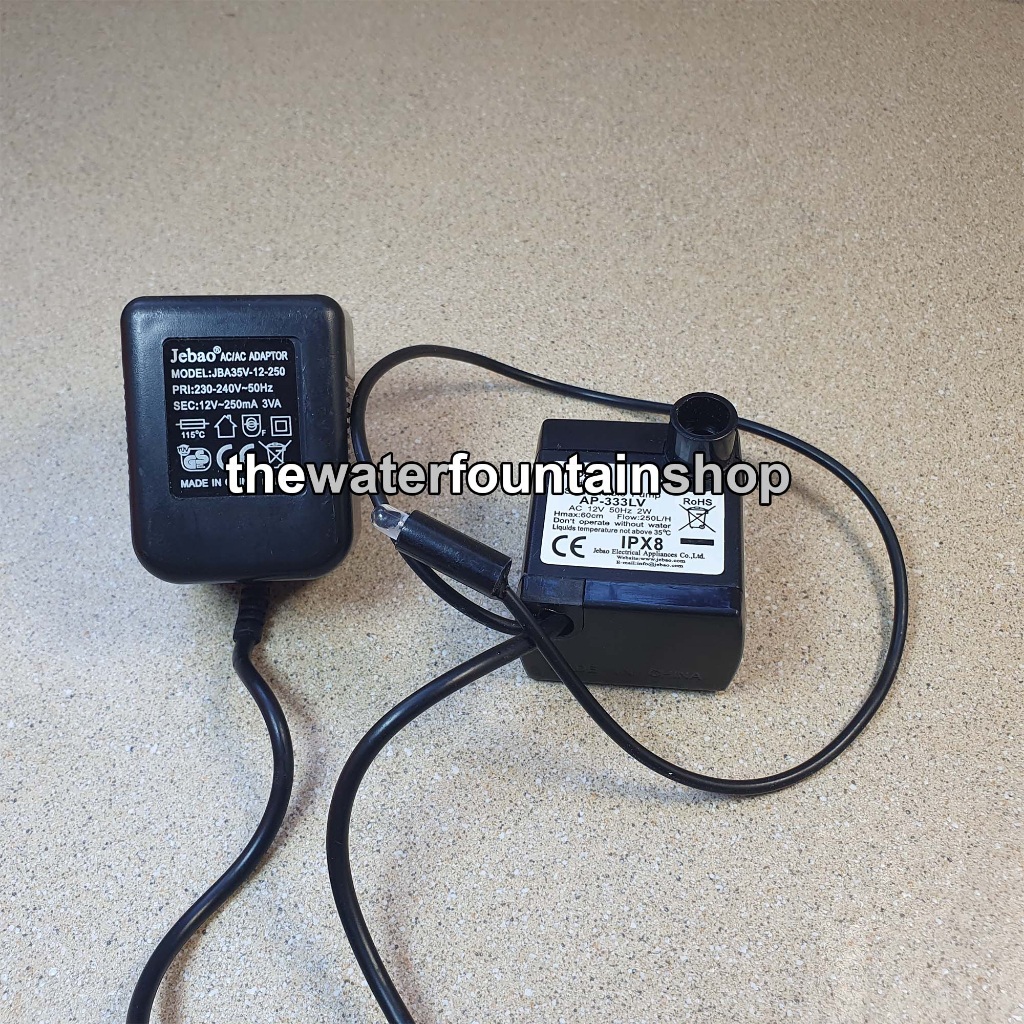 Jebao Submersible Water Pump Motor With LED Light AP333LV For Tabletop