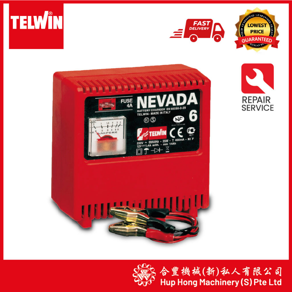 TELWIN NEVADA 6 Car Battery Charger Portable Battery Charge Shopee