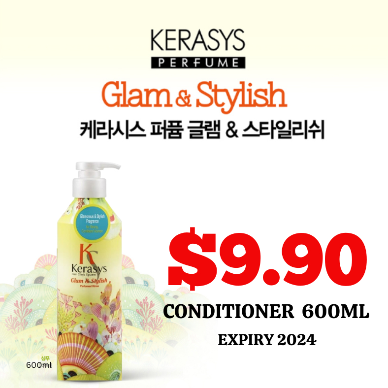 Kerasys Perfume Conditioner Glam & Stylish 600ml x Made in Korea x