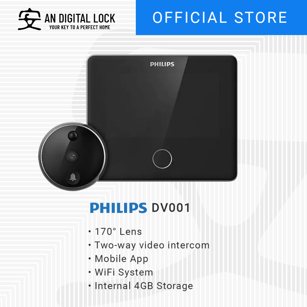 Philips DV001 Digital Smart Door Viewer AN Digital Lock Shopee