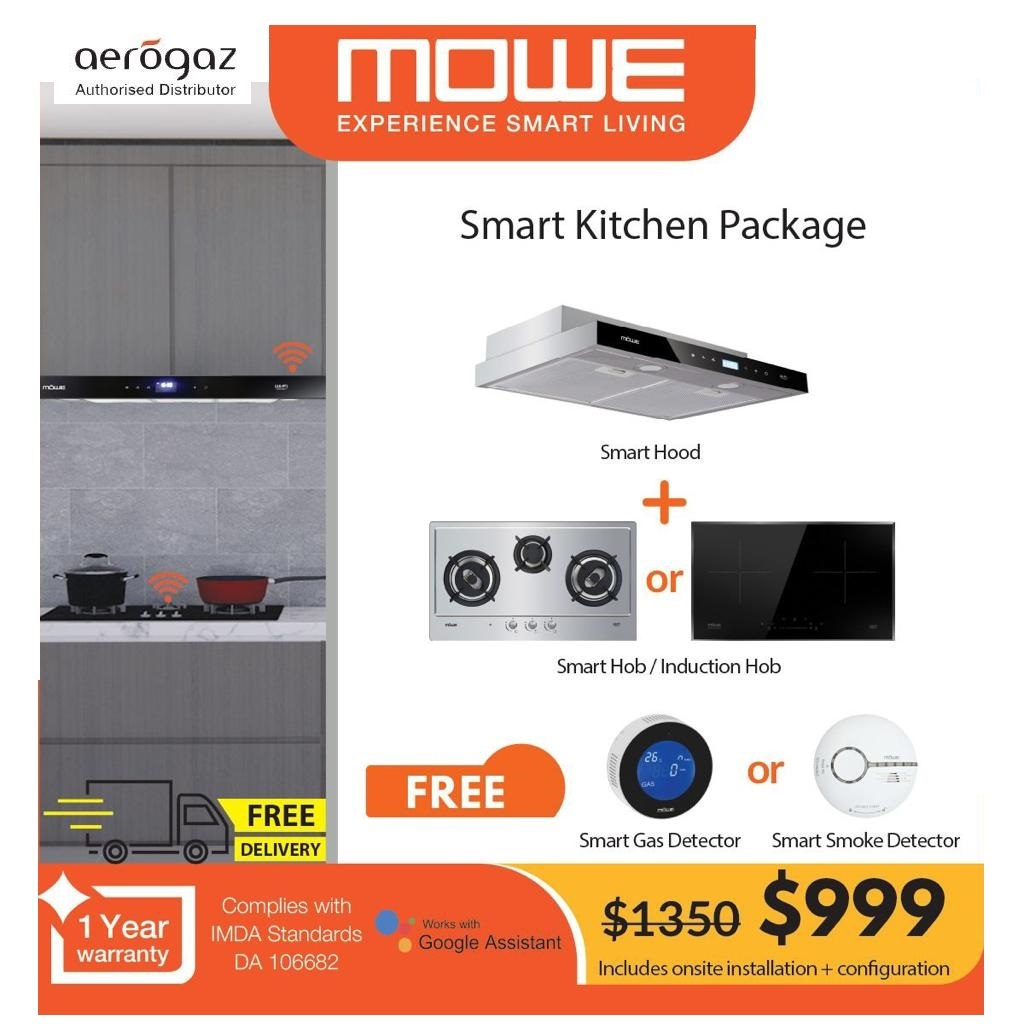Aerogaz/Mowe Smart kitchen Package 1 ( Hood & Hob ) Shopee Singapore