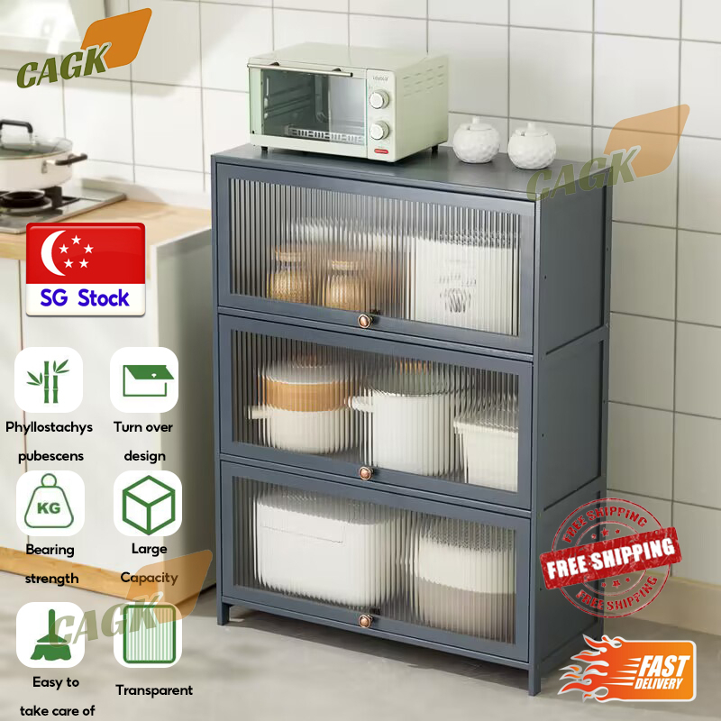 CAGK Kitchen Storage Multilevel Kitchen Storage Rack Cupboard