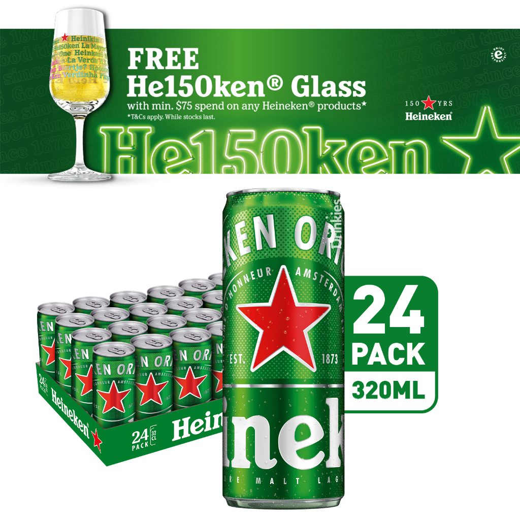 Heineken Lager Beer Can 24 X 320ml Shopee Singapore 6266