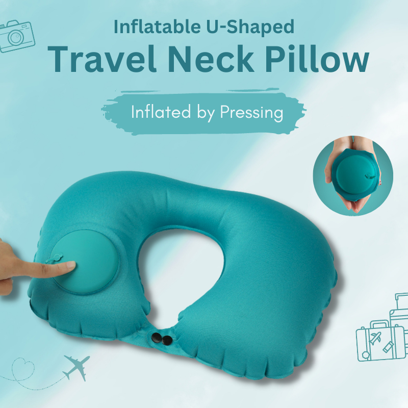 Inflatable U Shaped Travel Neck Pillow Shopee Singapore - Main Image