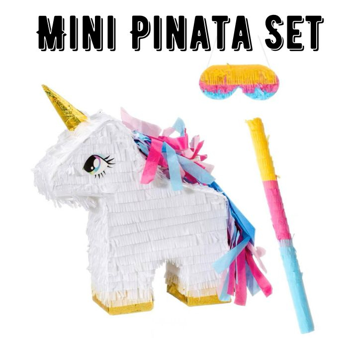 [SG Stock] Mini White Unicorn Pinata Set w Buster and Blindfold Fill ...