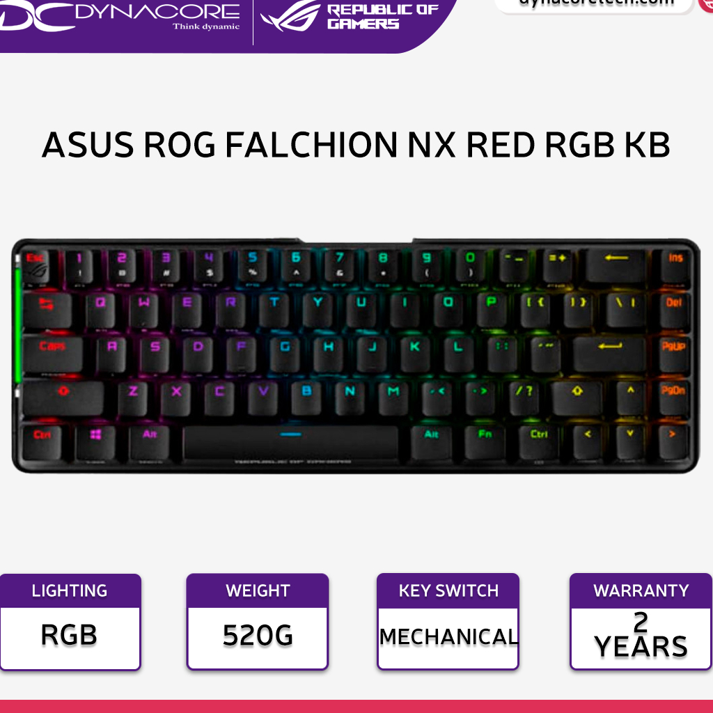 ASUS M601 ROG FALCHION NX RED Switch Compact 65% Wireless Mechanical ...