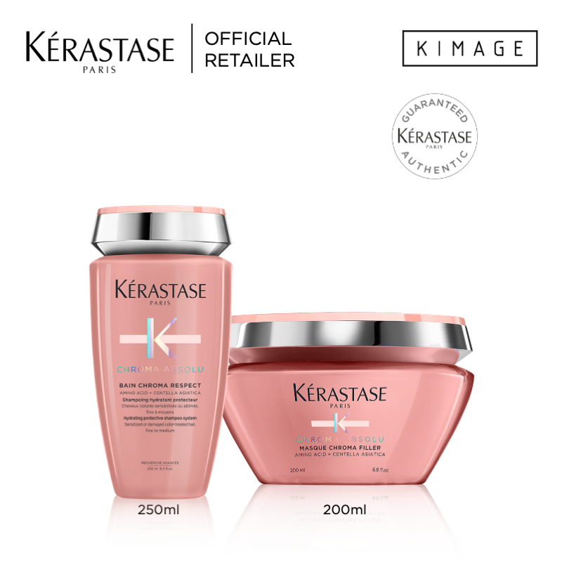 Kérastase Bain Chroma Respect Hydrating Shampoo+Masque Chroma Filler