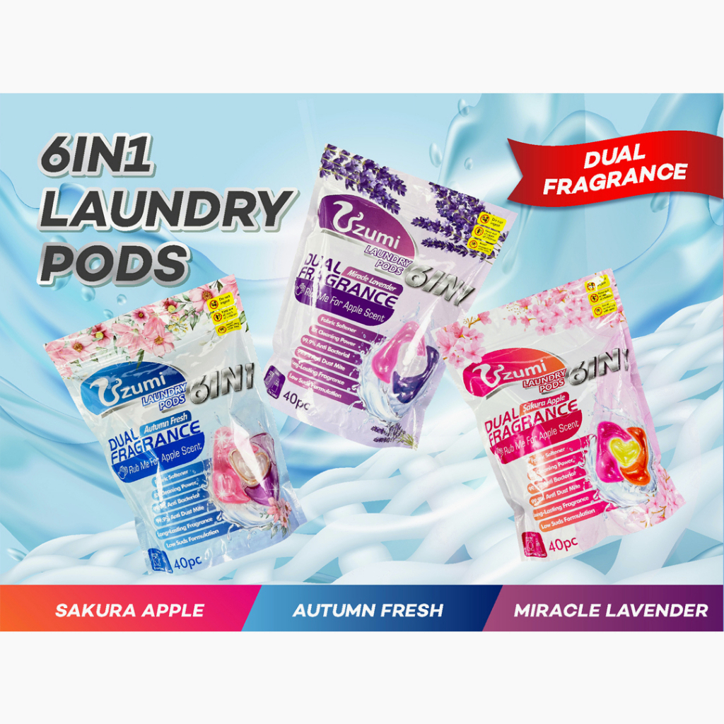 Tik Tok's Bestseller 6 In 1 Laundry Capsules SG First Dual Scents