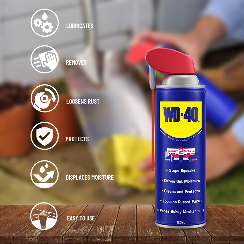 WD-40 Multi-Use Product Smart Straw 382ml - Penetrant & Lubricant Spray ...