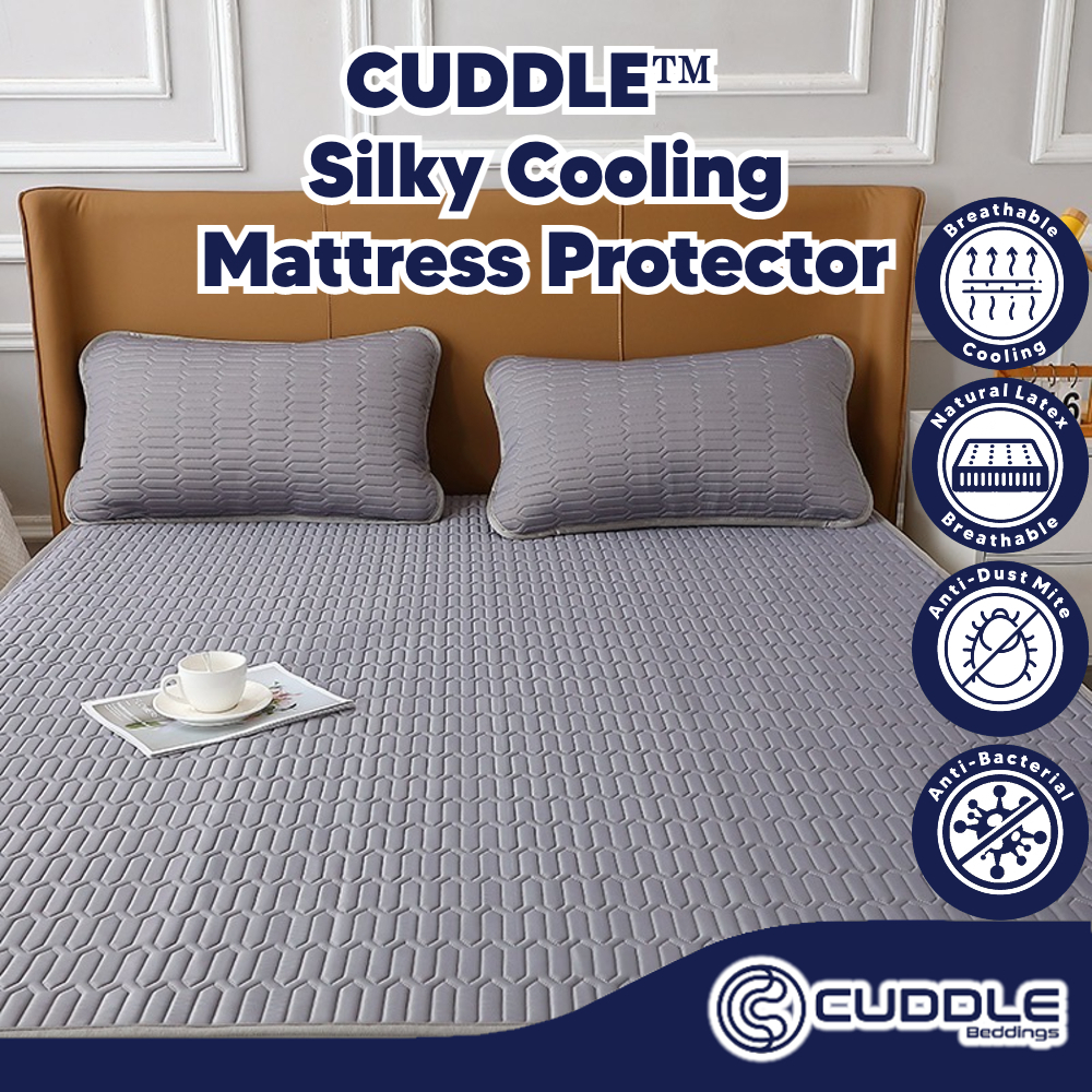 Cuddle™ Silky Cooling Mattress Protector /Cool Lyocell Fabric /Latex