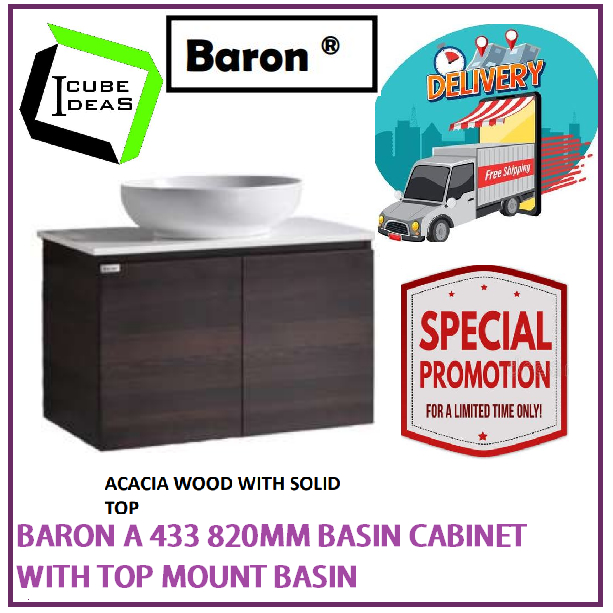 BARON A 433 820MM BASIN WITH TOP MOUNT BASIN Shopee Singapore