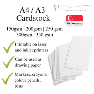 Size A5 White Matte Thick Paper Card 240gsm Cardstock For Water