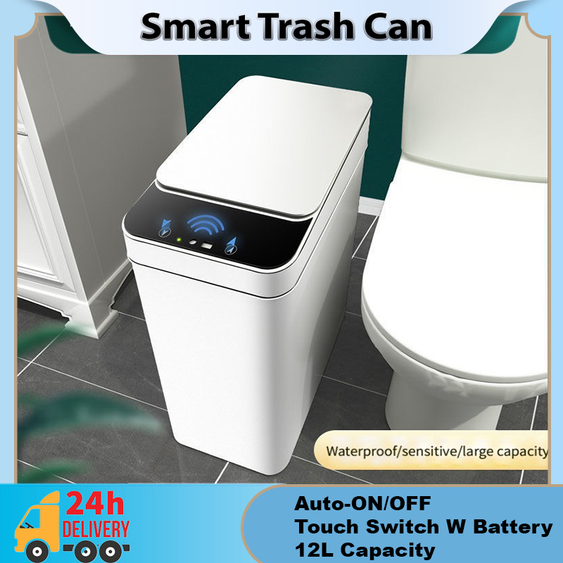 LED Smart Trash Can AUTO-sensor Dustbin/ Intelligent Sensor/ hands-free ...