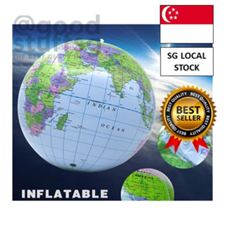  Inflatable Globe Blow Up Globe World Map Atlas Ball Earth Map  Blow Up Ball 40cm : Toys & Games
