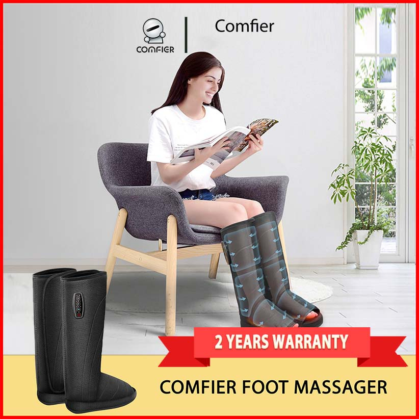 Comfier Cordless Air Compression Foot Leg Massager with Heat