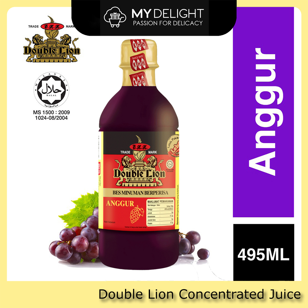 🔥SG READY STOCK🔥 495ml HALAL Double LION Cordial Concentrate Syrup Base ...