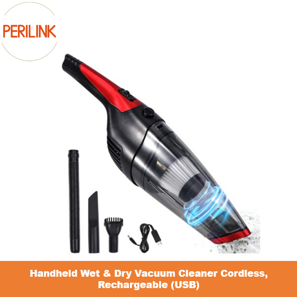 [Ready Stock & Cheapest] Handheld Car Wet & Dry Vacuum Cleaner Cordless, Rechargeable (USB