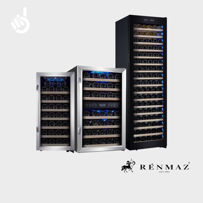 Renmaz Constant Temperature Wine Cooler [ New Models, CE Certified, UK Power Plug, 360Â° Cooling 