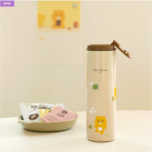 Kakao Friends April Shower Slim Stainless Steel Tumbler Ryan Apeach 550ml Shopee Singapore 0169