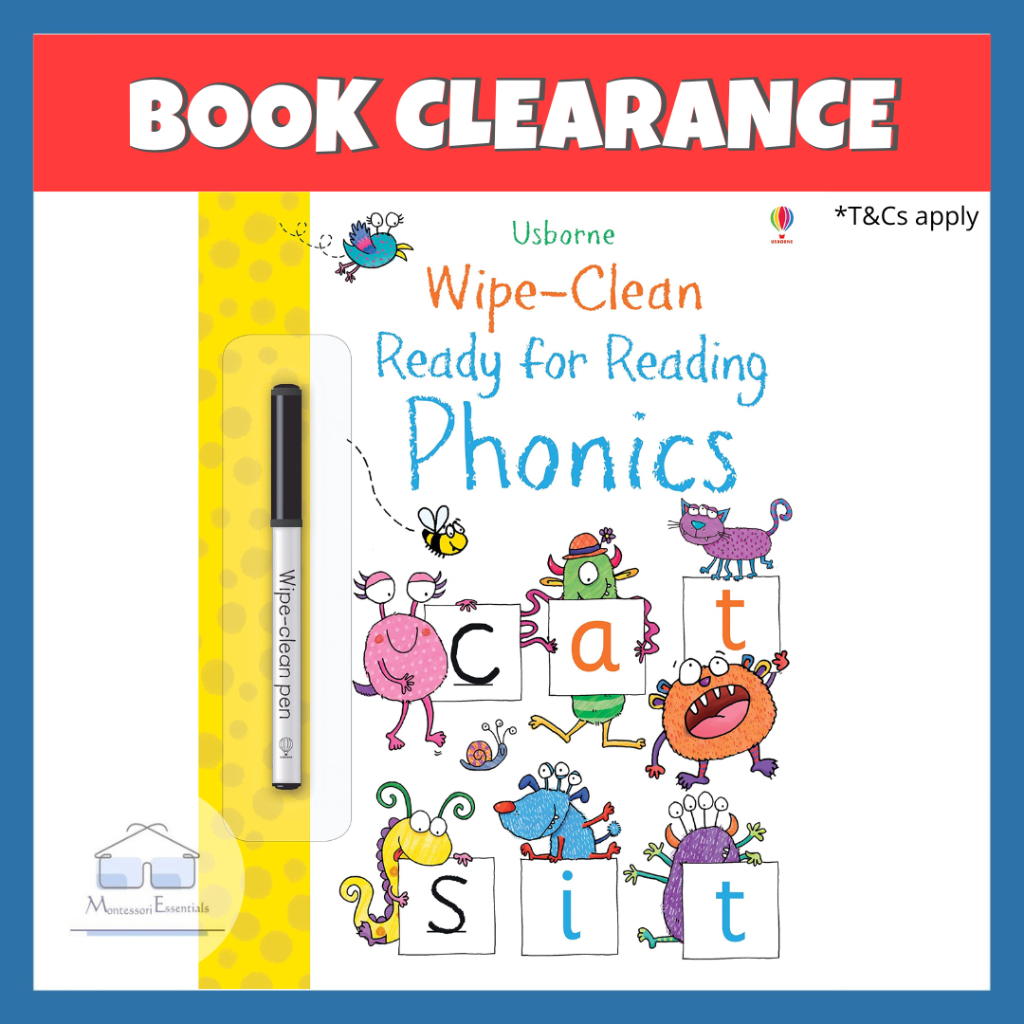 (Ready for Reading Phonics) Usborne Wipe Clean Book Children Early Educational Fun Activity
