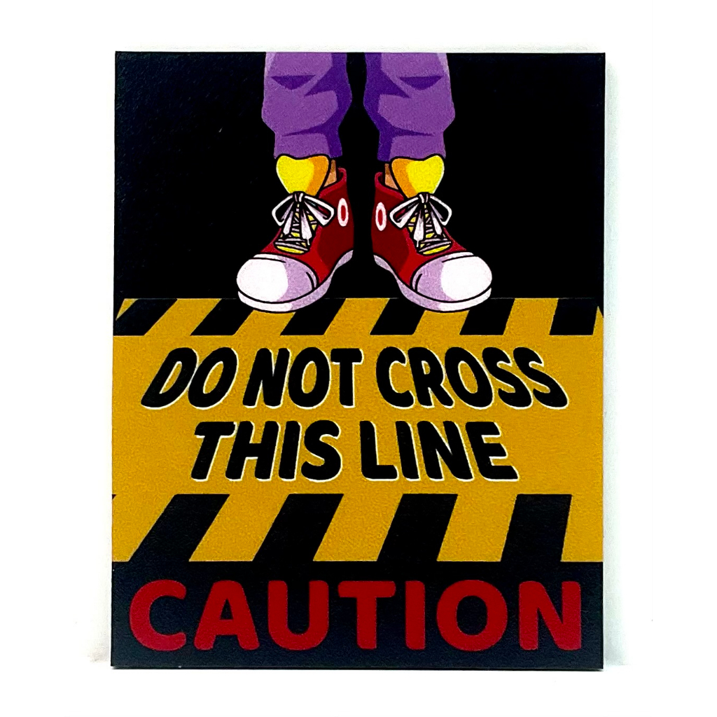 CAUTION DO NOT CROSS THIS LINE SIGNAGE ( 80mm x 100mm ) | Shopee Singapore