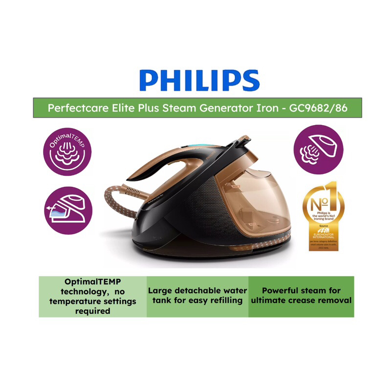 Philips GC9682/86 PerfectCare Elite Plus Steam Generator Iron