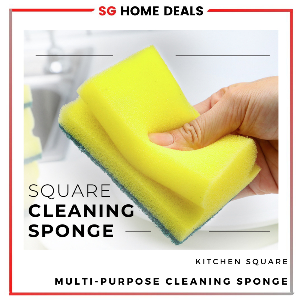 Square Cleaning Sponge Scouring Pad Sponge Wave Soft Sponge Cleaning ...