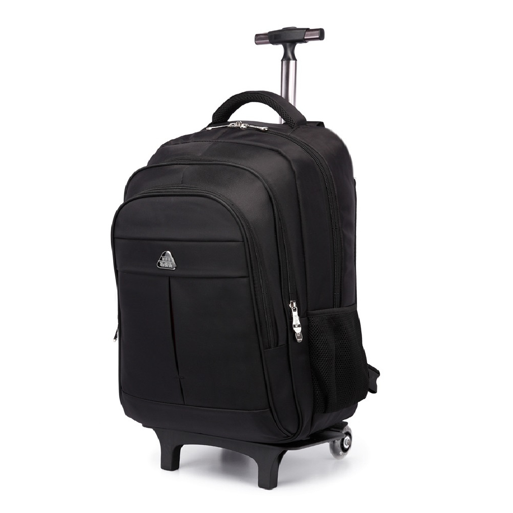 2 Wheels Trolley Laptop Backpack Bag Large Waterproof School Rucksack