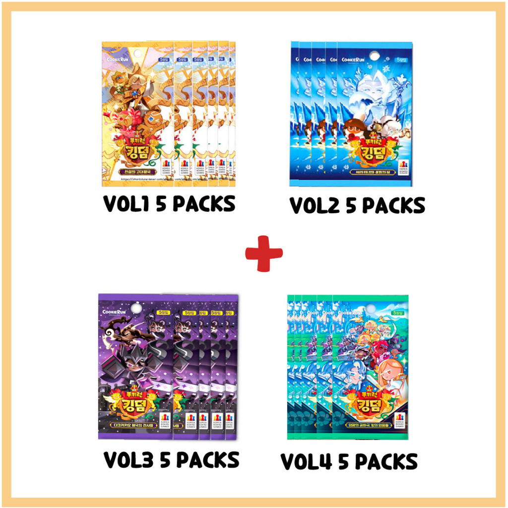 Cookie Run Kingdom Collection Card Vol1 Vol2 Vol3 Vol4 Combination