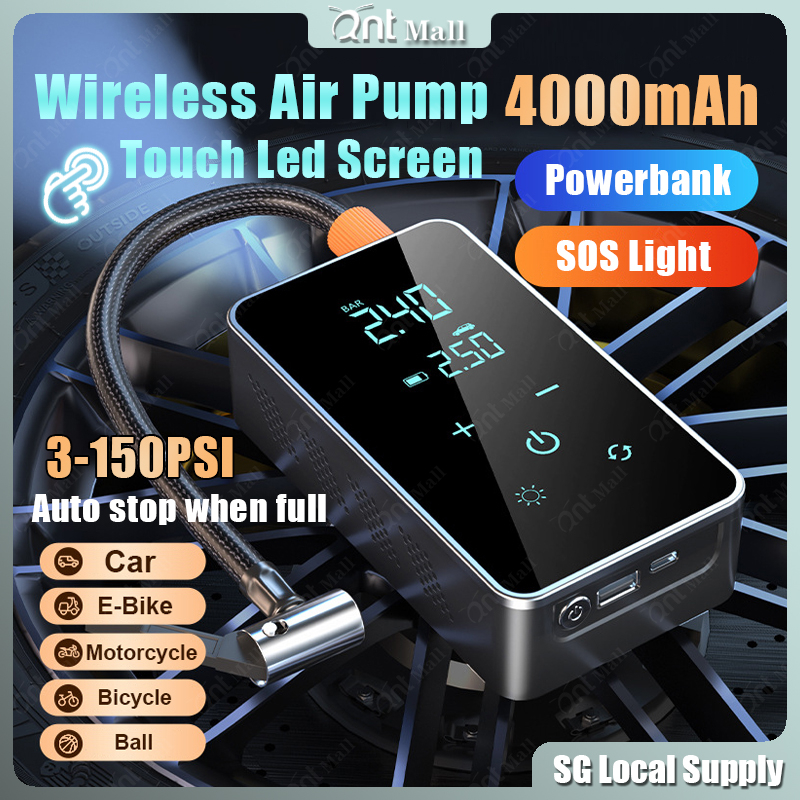 🔥SG🔥 Portable Electric Air Pump Wireless Tpms Air Compressor Tire ...