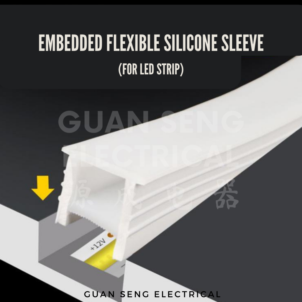 Embedded Flexible Silicon Sleeve Light Diffuser Channel LED Strip