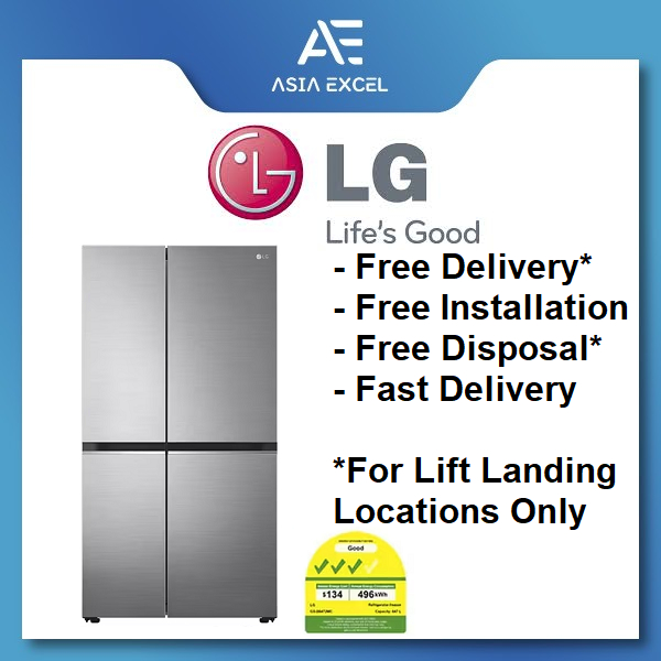 LG GSB6472PZ 647L PLATINUM SILVER SIDE BY SIDE REFRIGERATOR WITH
