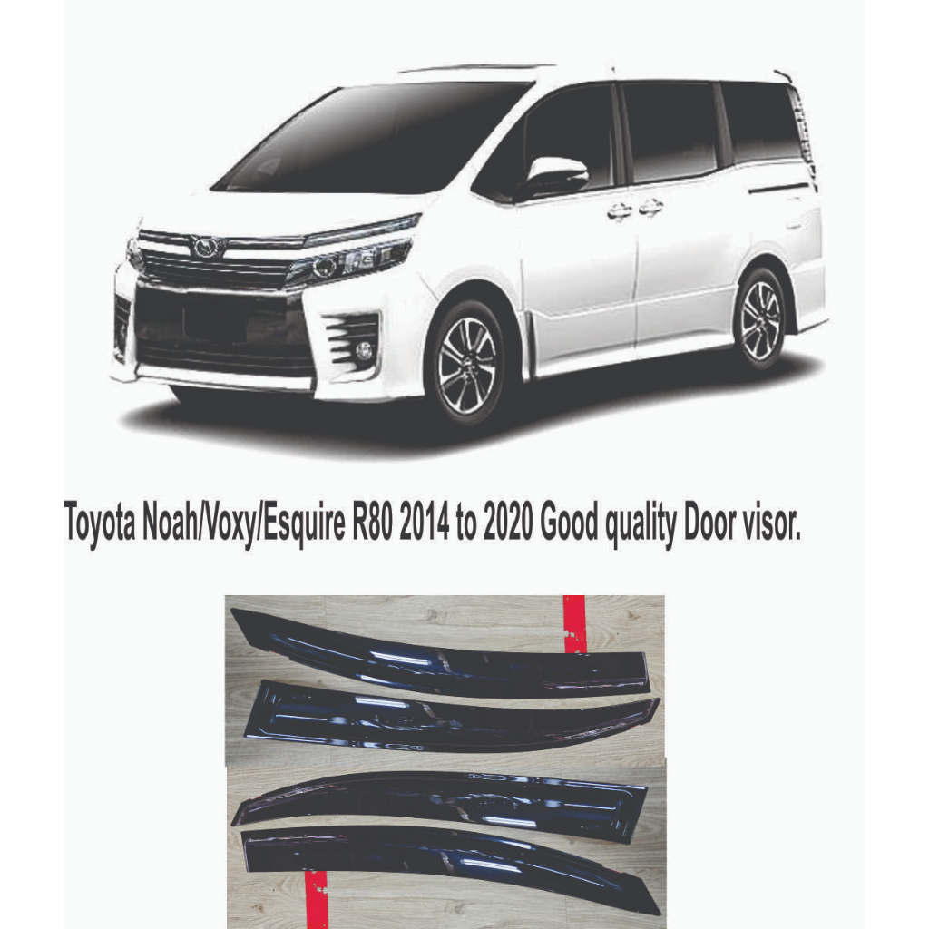 Toyota Noah, voxy, esquire R80, 2014 to 2020 door visor. Seller store ...