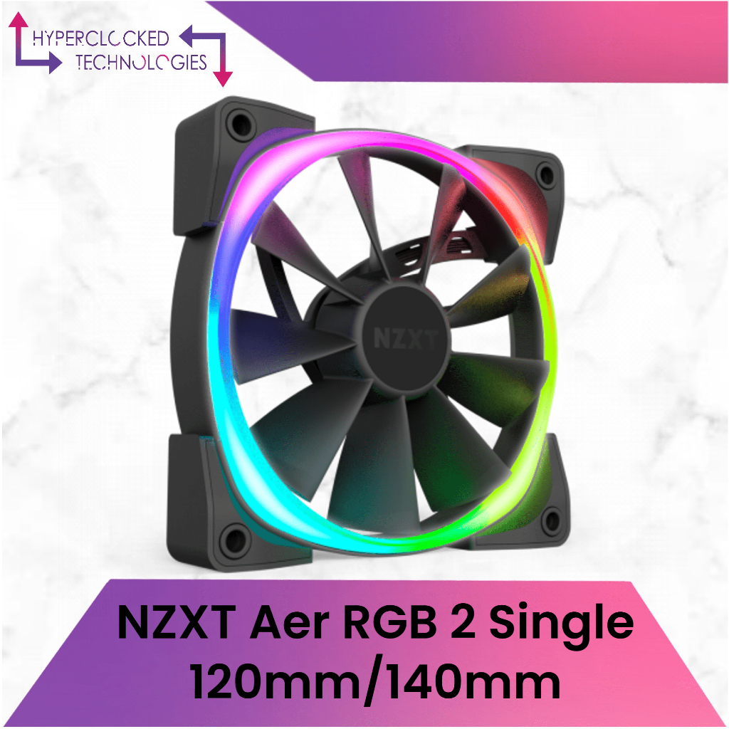 NZXT Aer RGB 2 Single 120mm 140mm PC CASE CHASSIS PWM FAN / NZXT